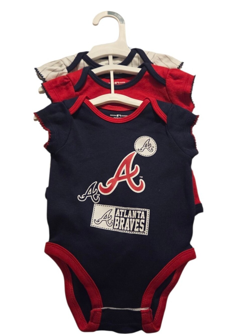 Mlb Atlanta Braves Set Of 3 Onesies